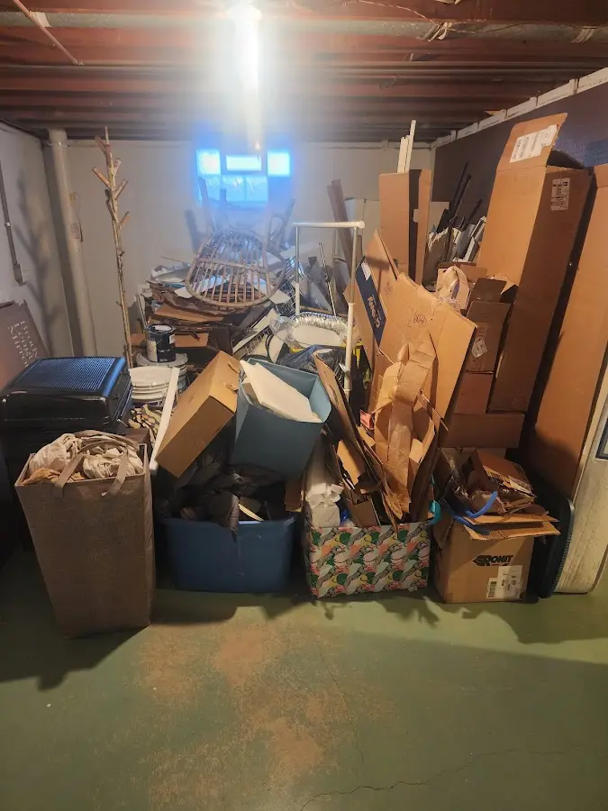 Roll-off dumpster container at job site for 4 Yard Dumpster Rental in Trussville